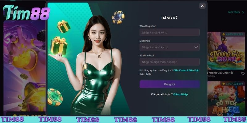 Biểu mẫu yêu cầu cung cấp thông tin khi tạo tài khoản